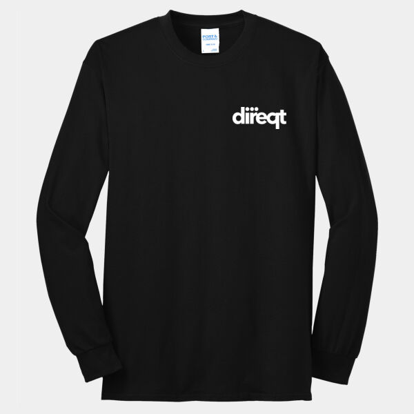 Crest Print White Logo - Long Sleeve Core Blend Tee Thumbnail