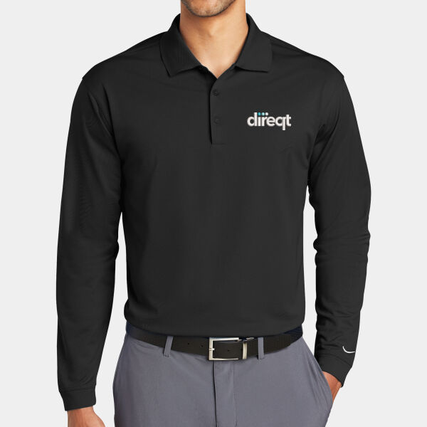 Embroidered Color Logo  - Long Sleeve Dri FIT Stretch Tech Polo Thumbnail