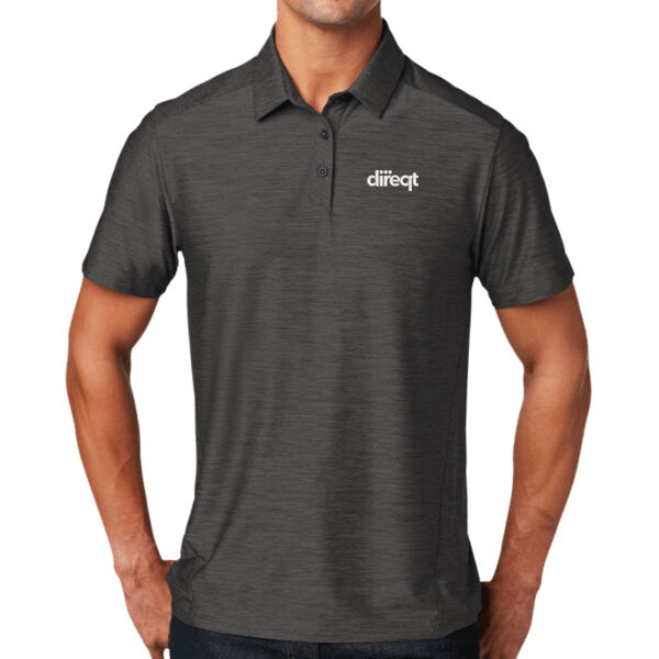Embroidered White Logo - Slate Polo Thumbnail