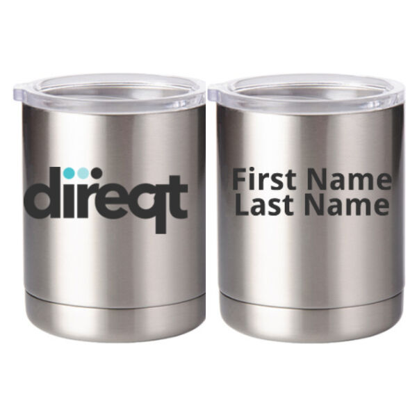 Personalized  - 10 oz Silver Stainless Steel Short Tumbler Thumbnail