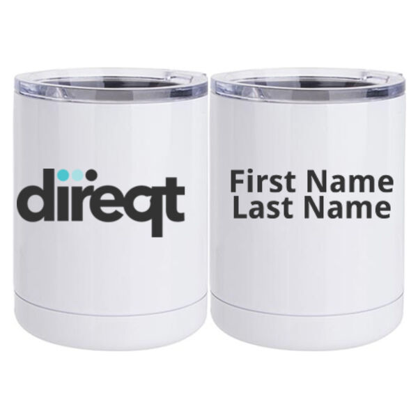 Personalized  - 10 oz White Stainless Steel Short Tumbler Thumbnail