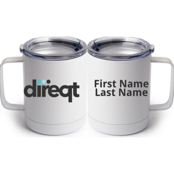 Personalized  - 10 oz White Stainless Steel Coffee Mug Thumbnail