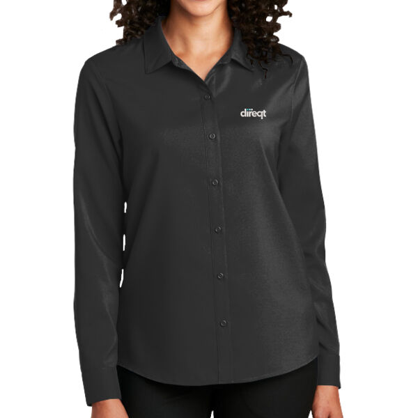Embroidered - Ladies Long Sleeve Performance Staff Shirt Thumbnail