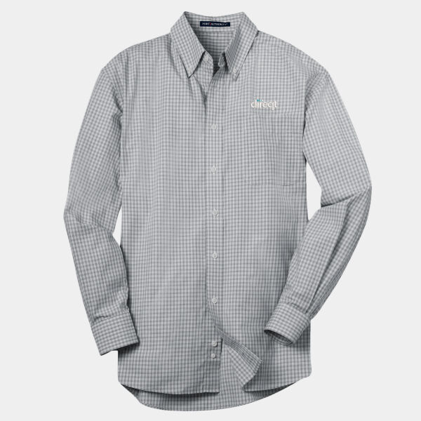 Embroidered - Plaid Pattern Easy Care Shirt Thumbnail