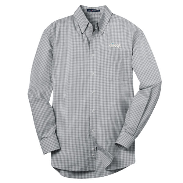 Embroidered - Plaid Pattern Easy Care Shirt Thumbnail
