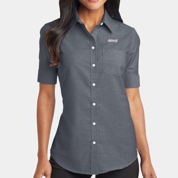 Embroidered - Ladies Short Sleeve SuperPro  Oxford Shirt Thumbnail