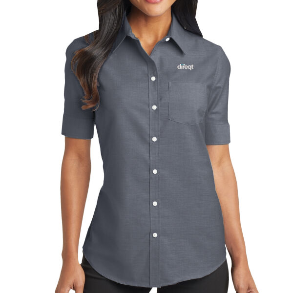 Embroidered - Ladies Short Sleeve SuperPro  Oxford Shirt Thumbnail