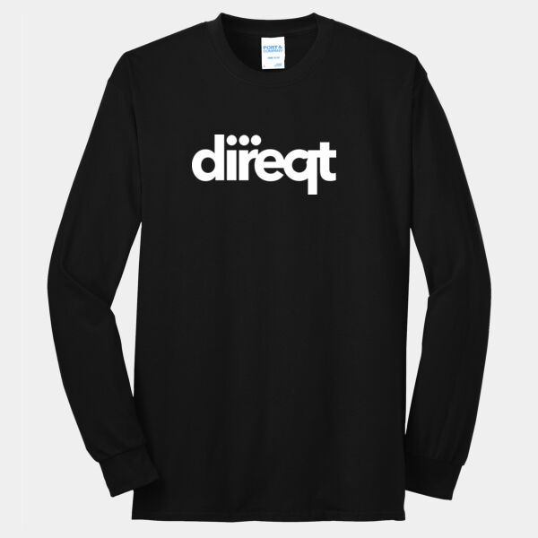 Full Print White Logo - Long Sleeve Core Blend Tee Thumbnail