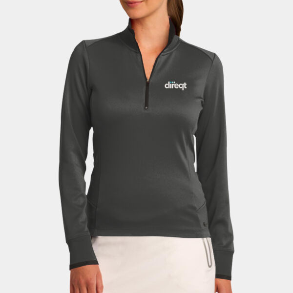 Emroidered - Ladies Dri FIT 1/2 Zip Cover Up Thumbnail