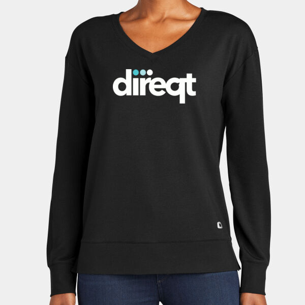 Full Front Print - Ladies Luuma Flex Long Sleeve V Neck Thumbnail