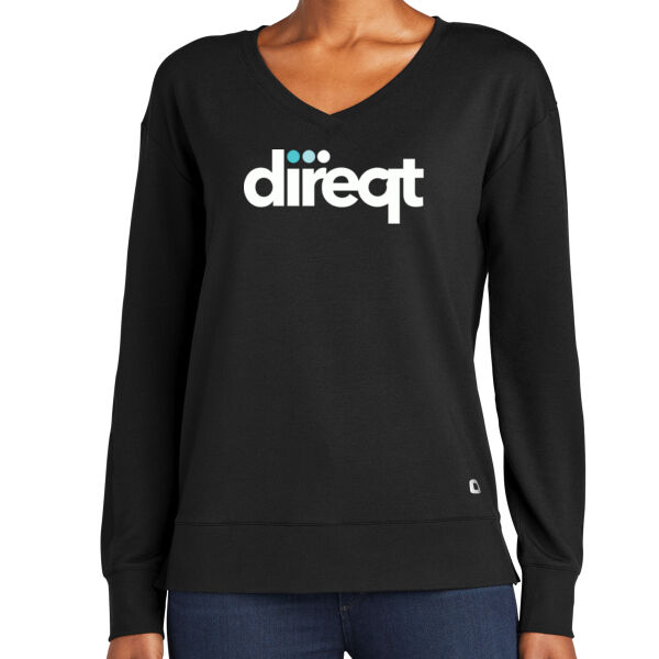 Full Front Print - Ladies Luuma Flex Long Sleeve V Neck Thumbnail