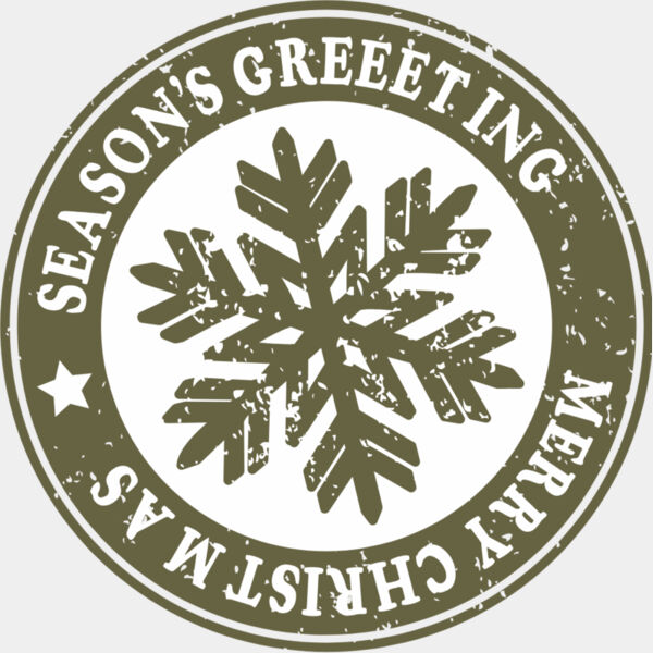 Merry Christmas Seasons Greetings Snowflake Stamp 1 Thumbnail